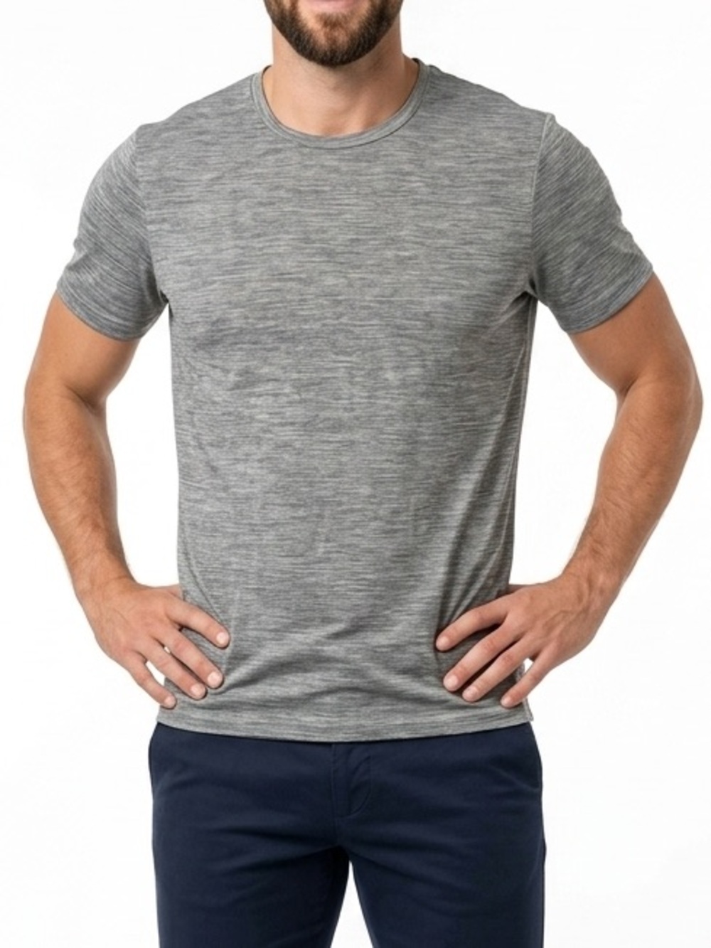 Icebreaker Men’s Wool Heather Gray Short Sleeve Short